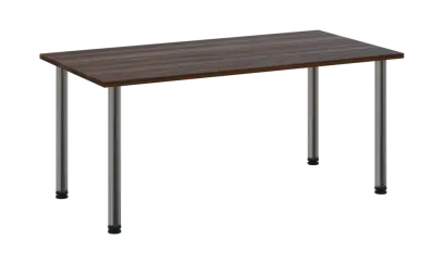 CRTR 160 jídelní stůl, kovová podnož chrom, deska 25 mm, 1600x800 mm, ořech královský